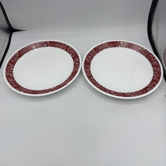Corelle Dinner Plates Bandhani 10.25" Set of 2 Vitrelle Made USA - Picture 1 of 7